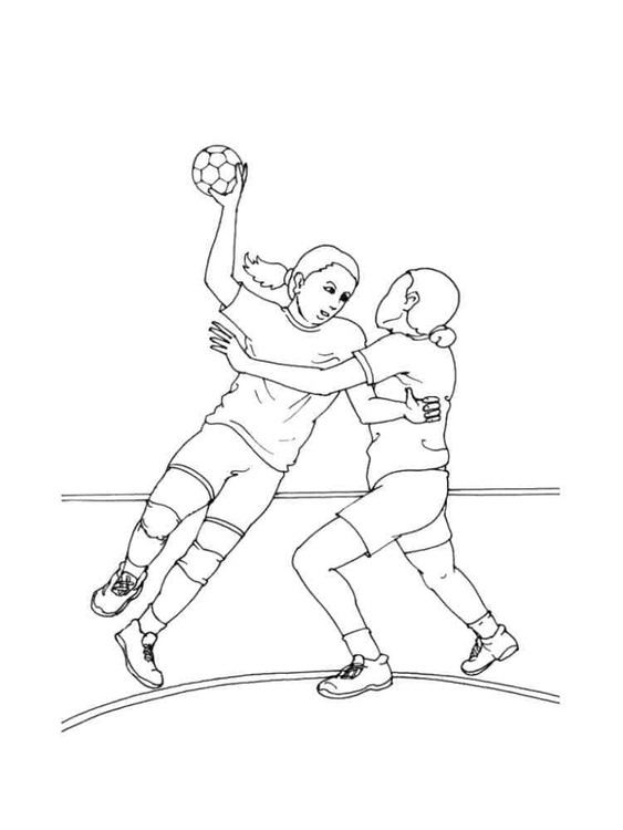 Coloriage Handball imprimable