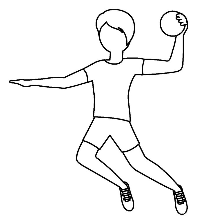 Coloriage Handball imprimable gratuite
