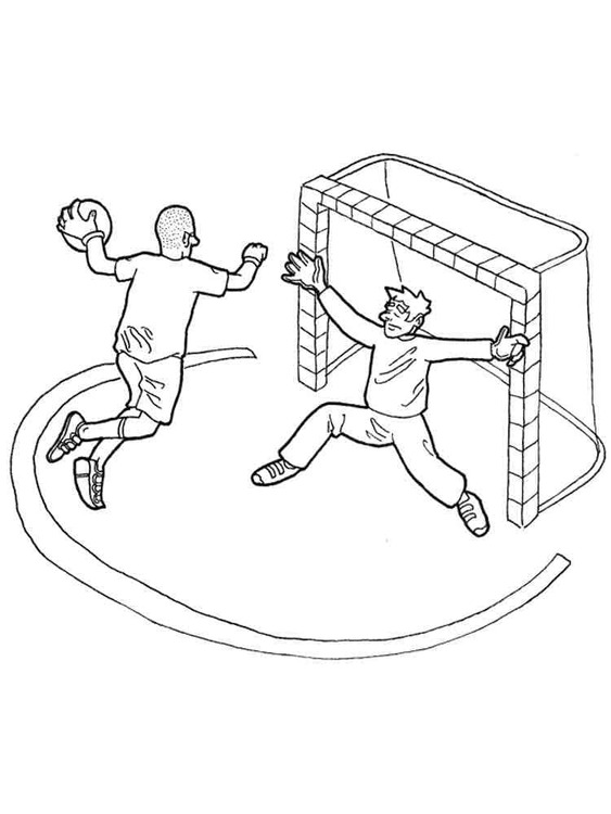 Coloriage Handball pour enfants