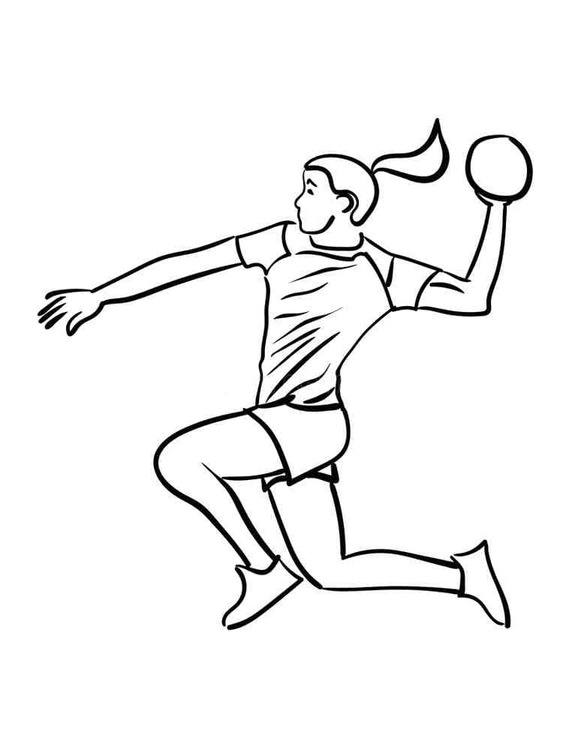 Coloriage Handball pour gratuit