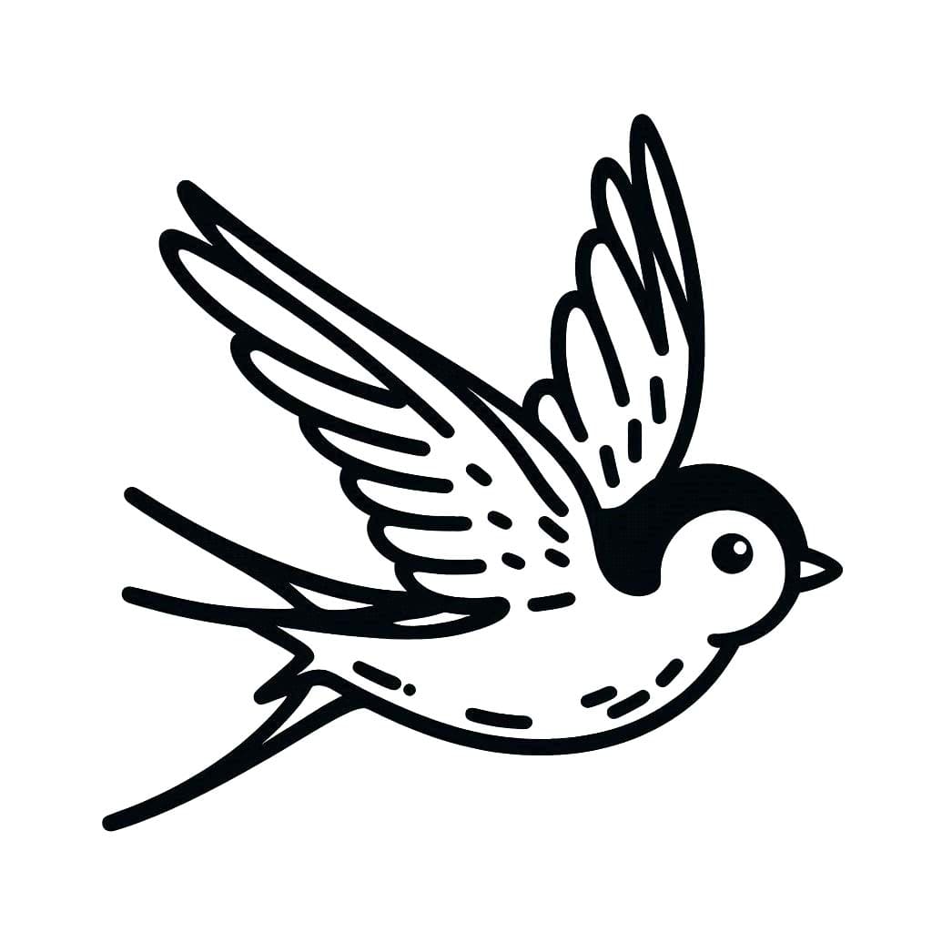 Coloriage Hirondelle 1