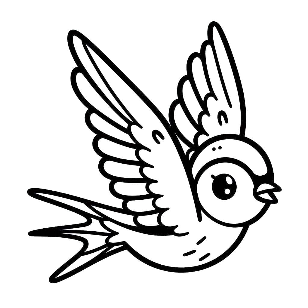Coloriage Hirondelle 4