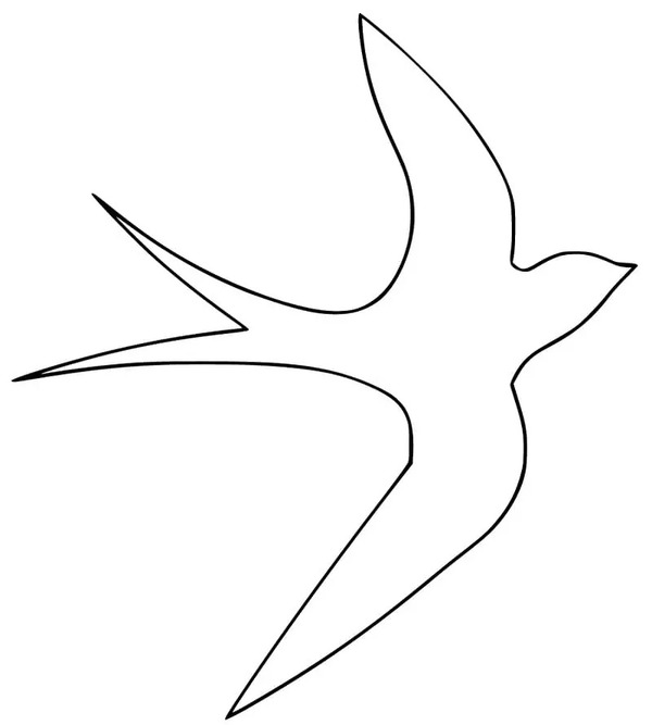 Coloriage Hirondelle imprimable pour les enfants