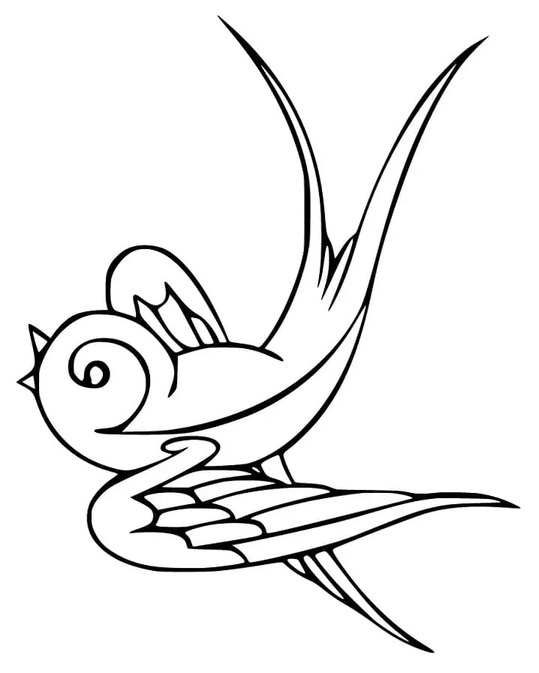 Coloriage Hirondelle simple