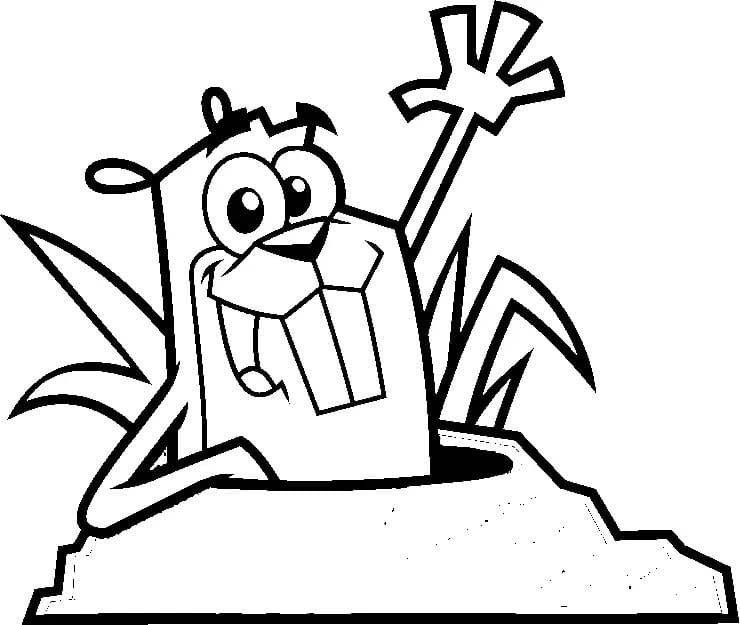 Coloriage Image de Marmotte imprimable gratuite