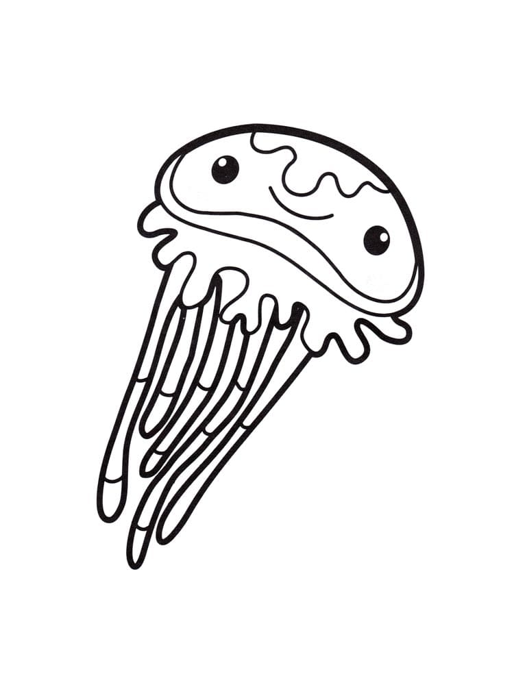Coloriage Image de méduse pour enfant