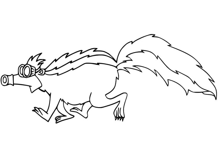 Coloriage Image de mouffette imprimable gratuite