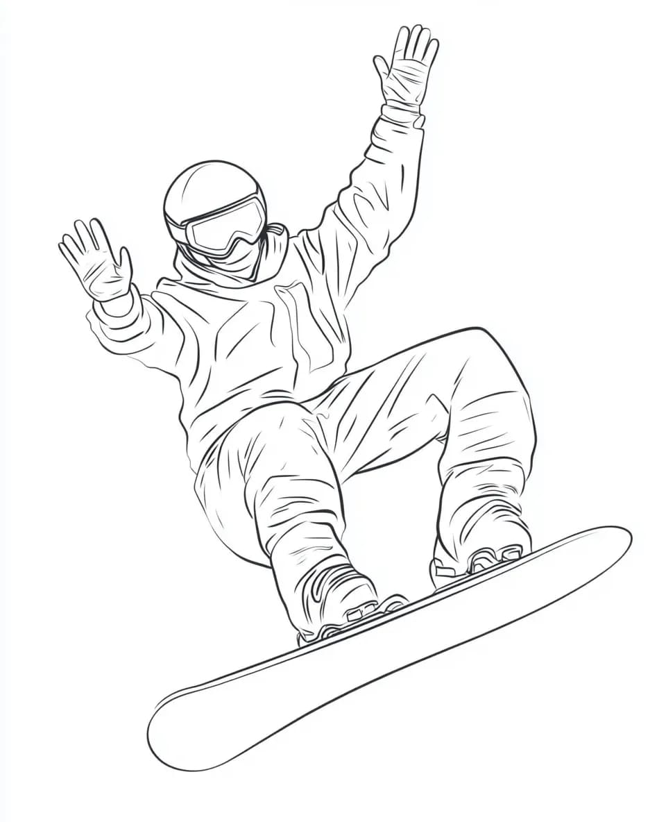 Coloriage Ski à imprimer