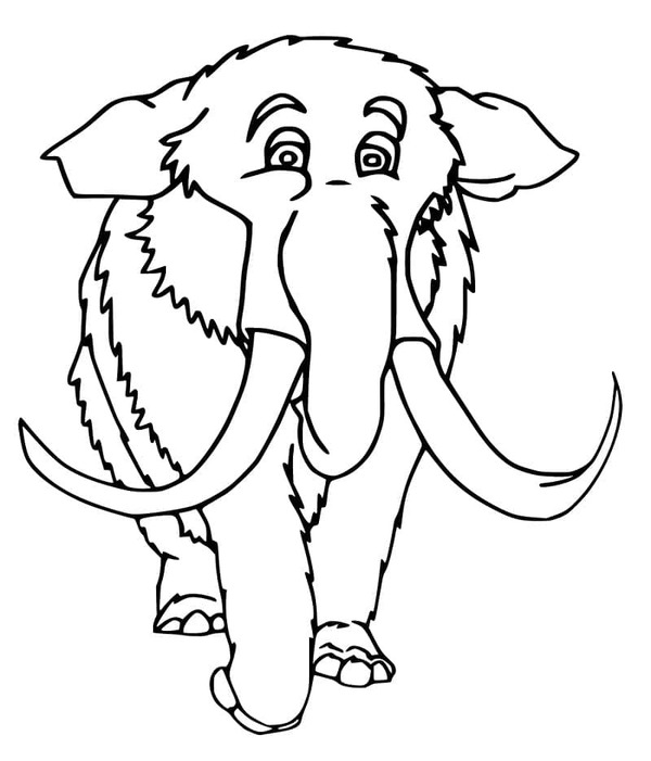 Coloriage Image Mammouth imprimable