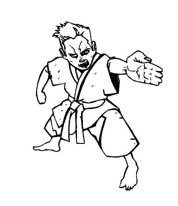 Coloriage Imprimable gratuite Judo