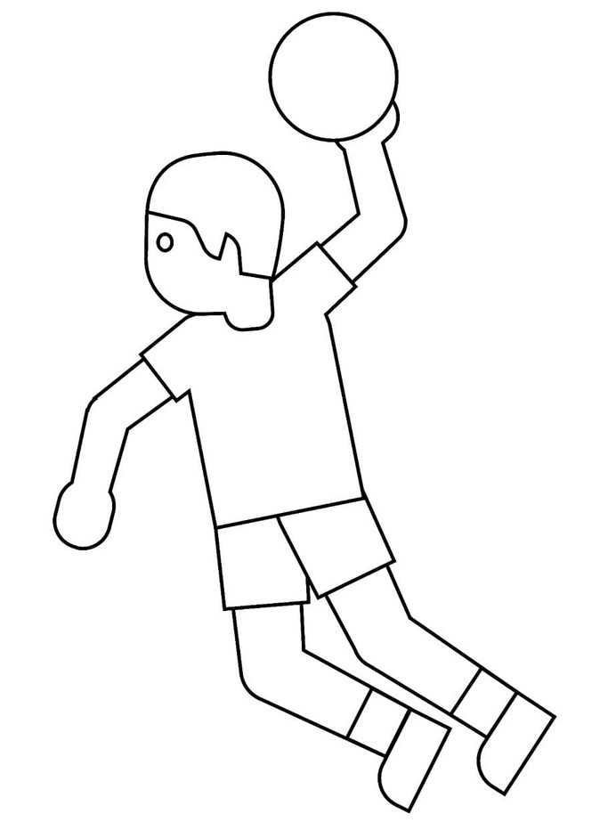 Coloriage Jouer handball