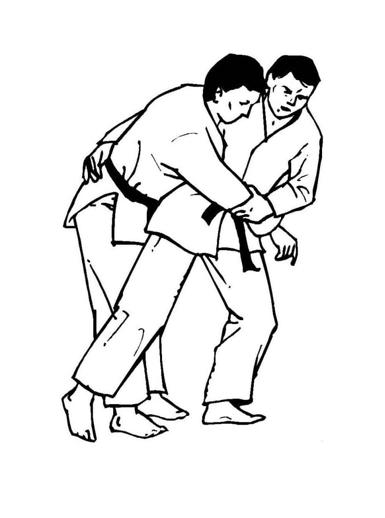 Coloriage Judo Gratuit pour les enfants