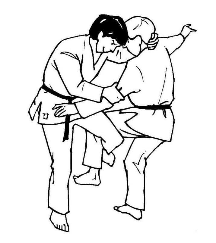 Coloriage Judo imprimable pour les enfants