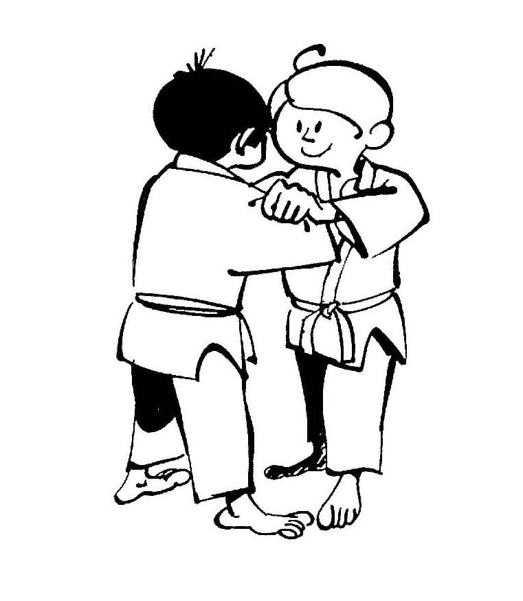 Coloriage Judo pour les enfants