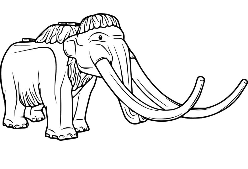 Coloriage Mammouth basique