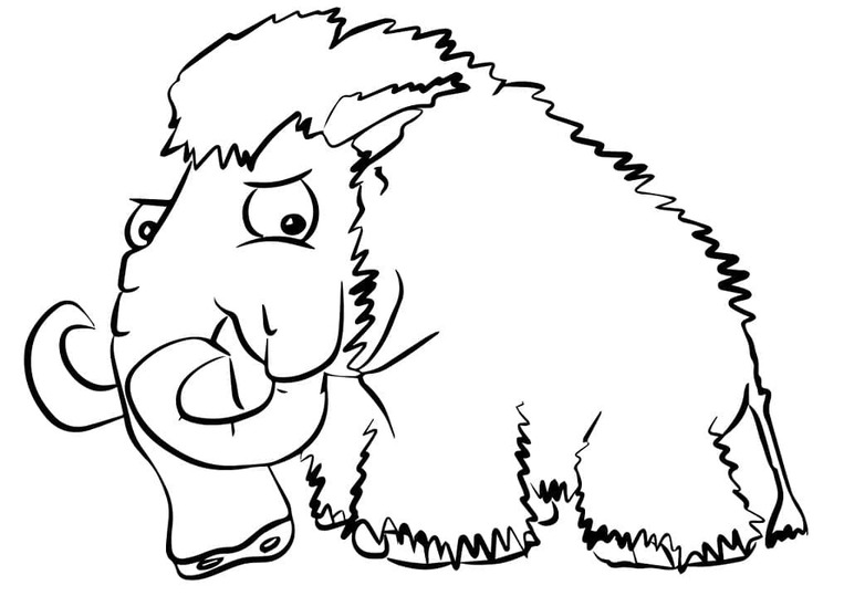Coloriage Mammouth chez les enfants