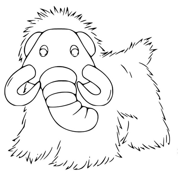 Coloriage Mammouth facile