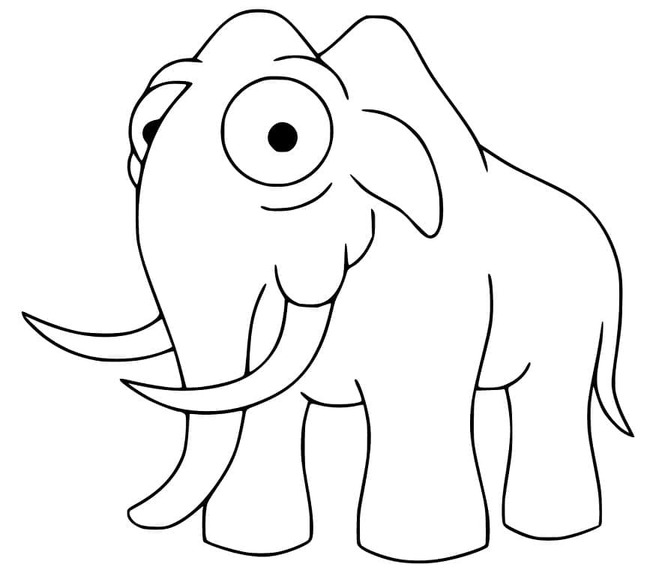 Coloriage Mammouth imprimable