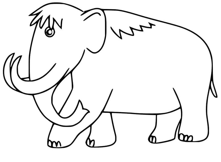 Coloriage Mammouth pour enfant