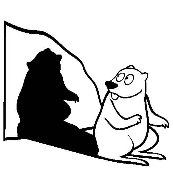 Coloriage Marmotte gratuit pour les enfants