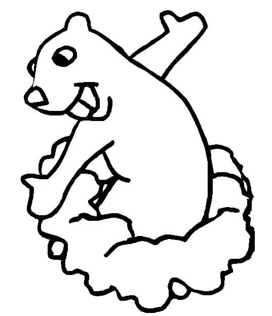 Coloriage Marmotte pour enfants