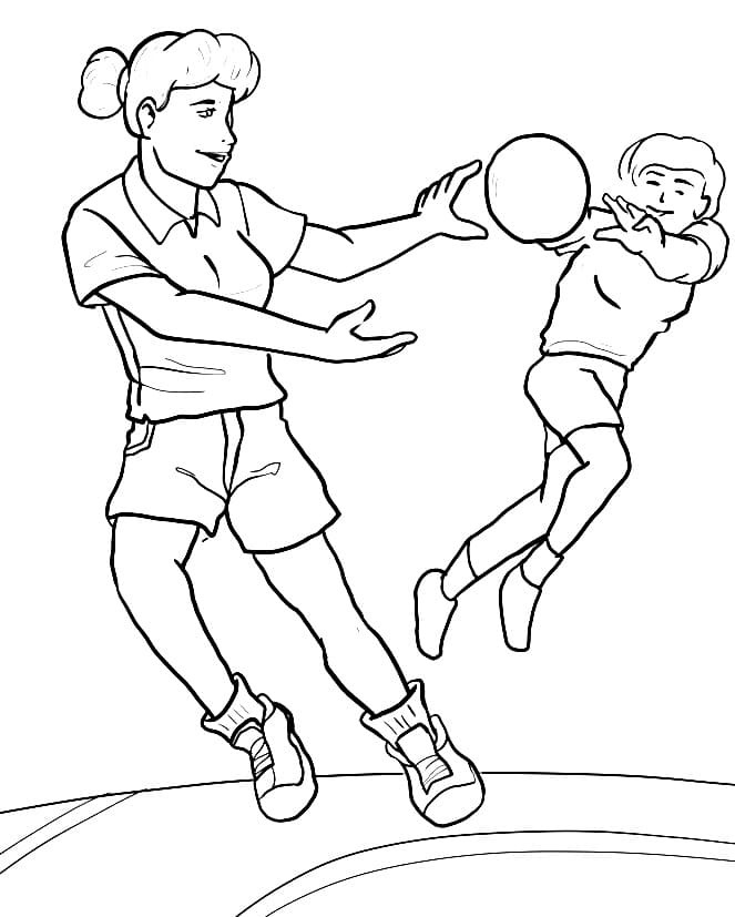 Coloriage Match de handball