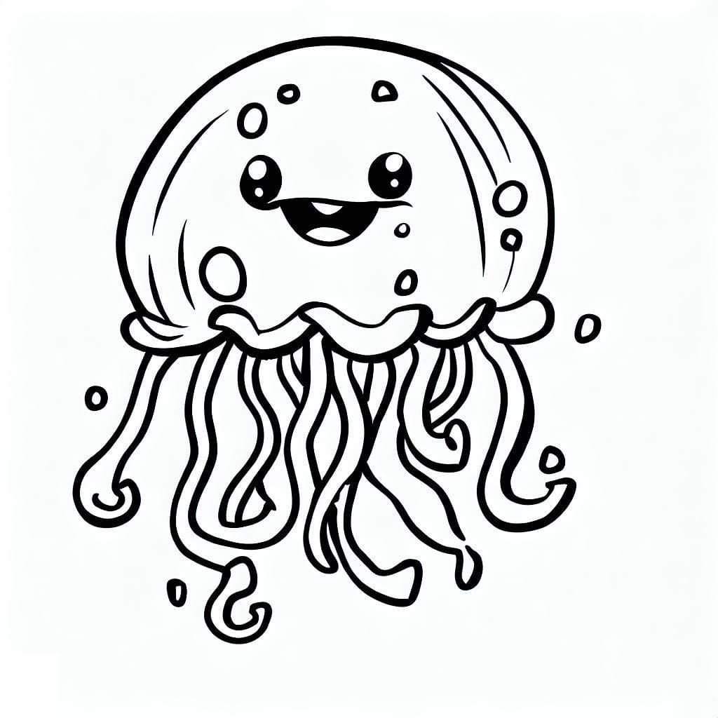 Coloriage Méduse 2