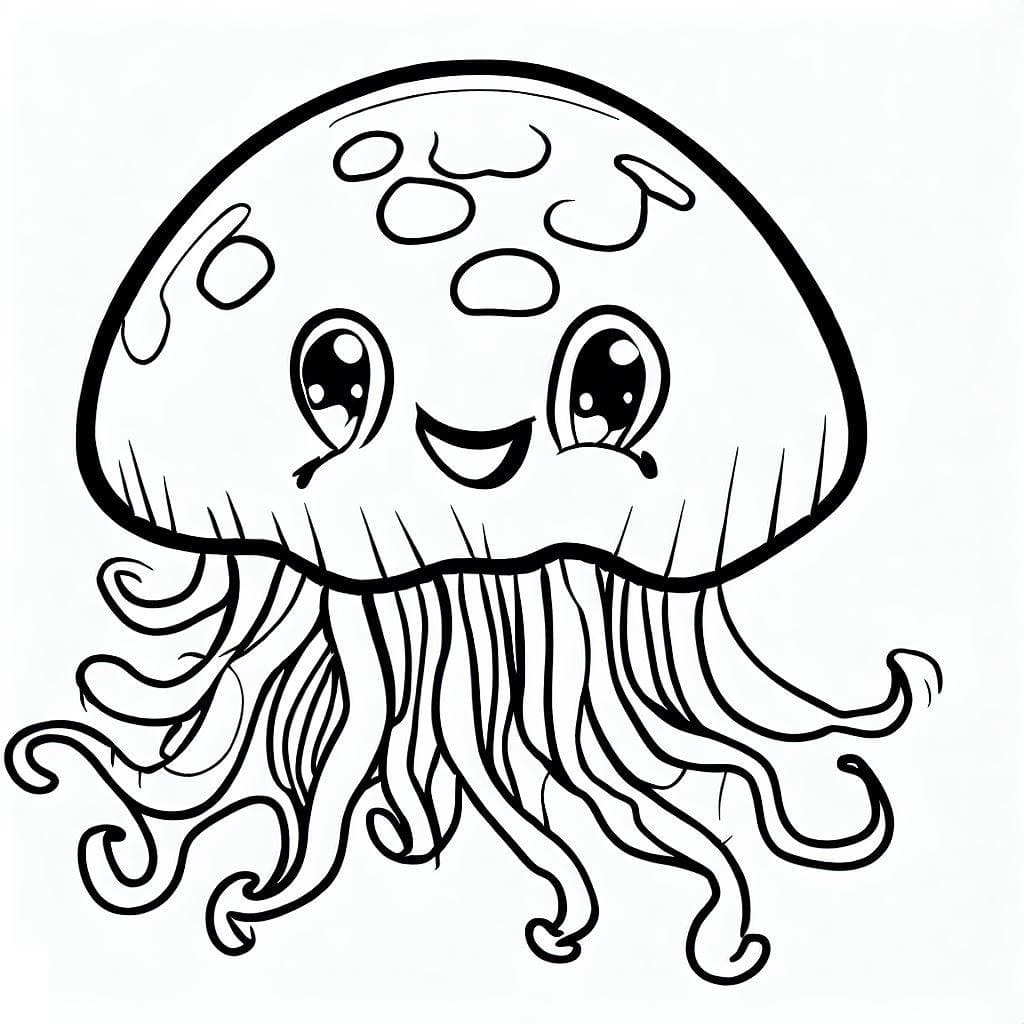 Coloriage Méduse 5