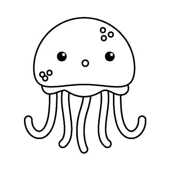 Coloriage Méduse gratuite