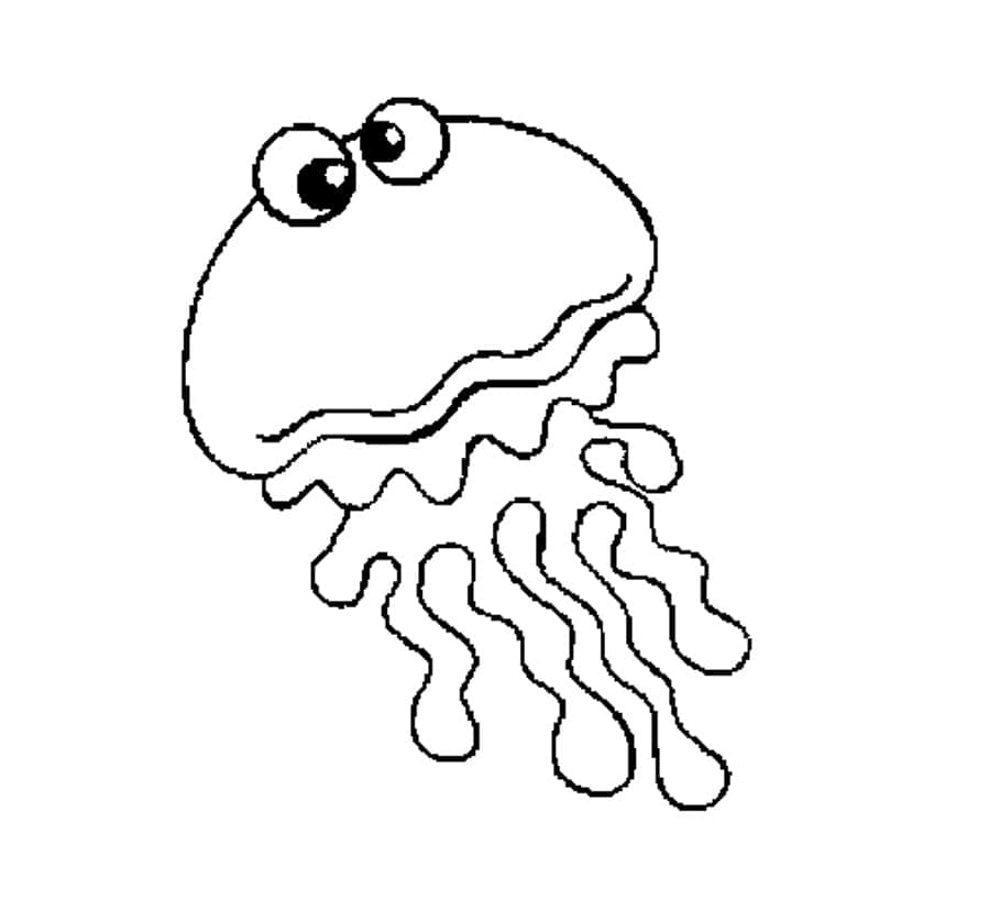 Coloriage Méduse imprimer gratuite