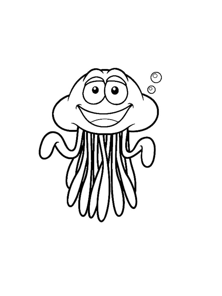 Coloriage Méduse simple