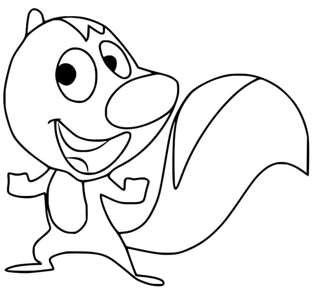 Coloriage Mouffette gratuit pour les enfants