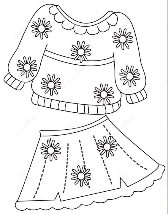 Coloriage Robe gratuite
