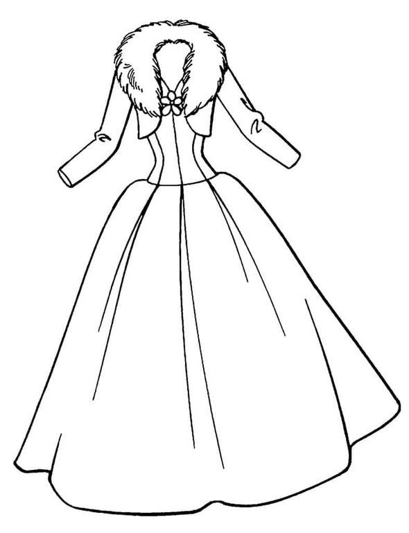 Coloriage Robe très facile