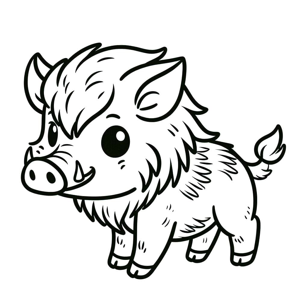 Coloriage Sanglier 1
