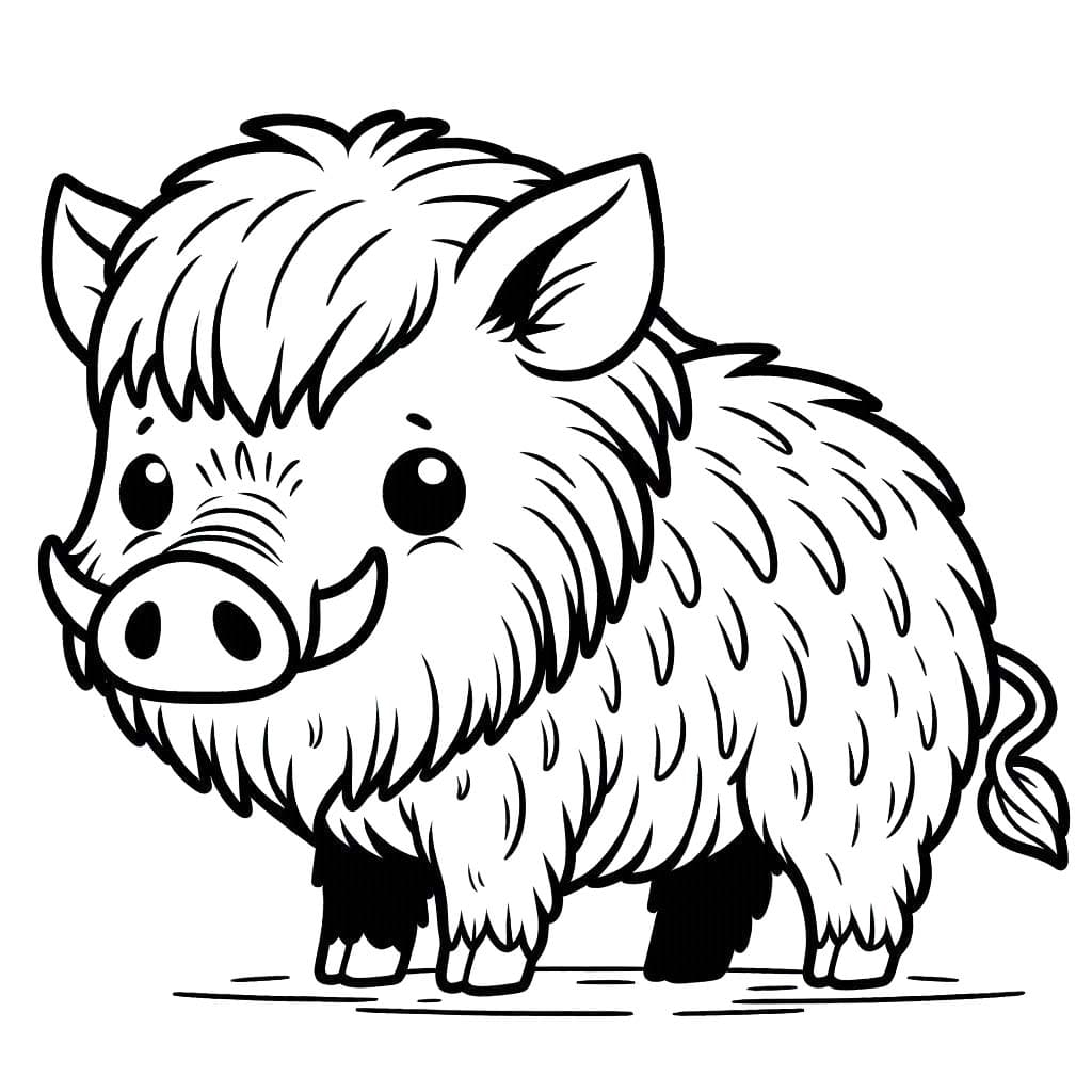 Coloriage Sanglier 9