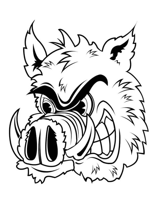 Coloriage Sanglier à imprimer