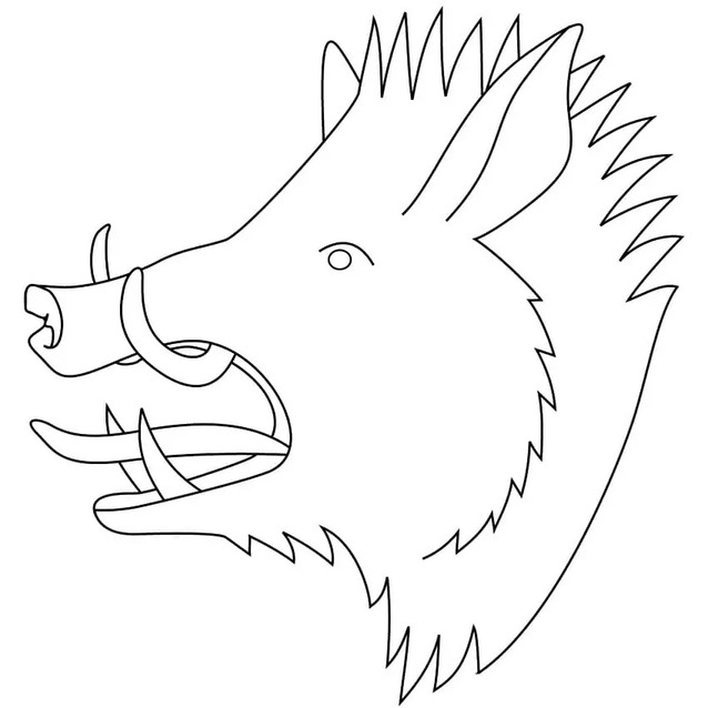 Coloriage Sanglier très facile