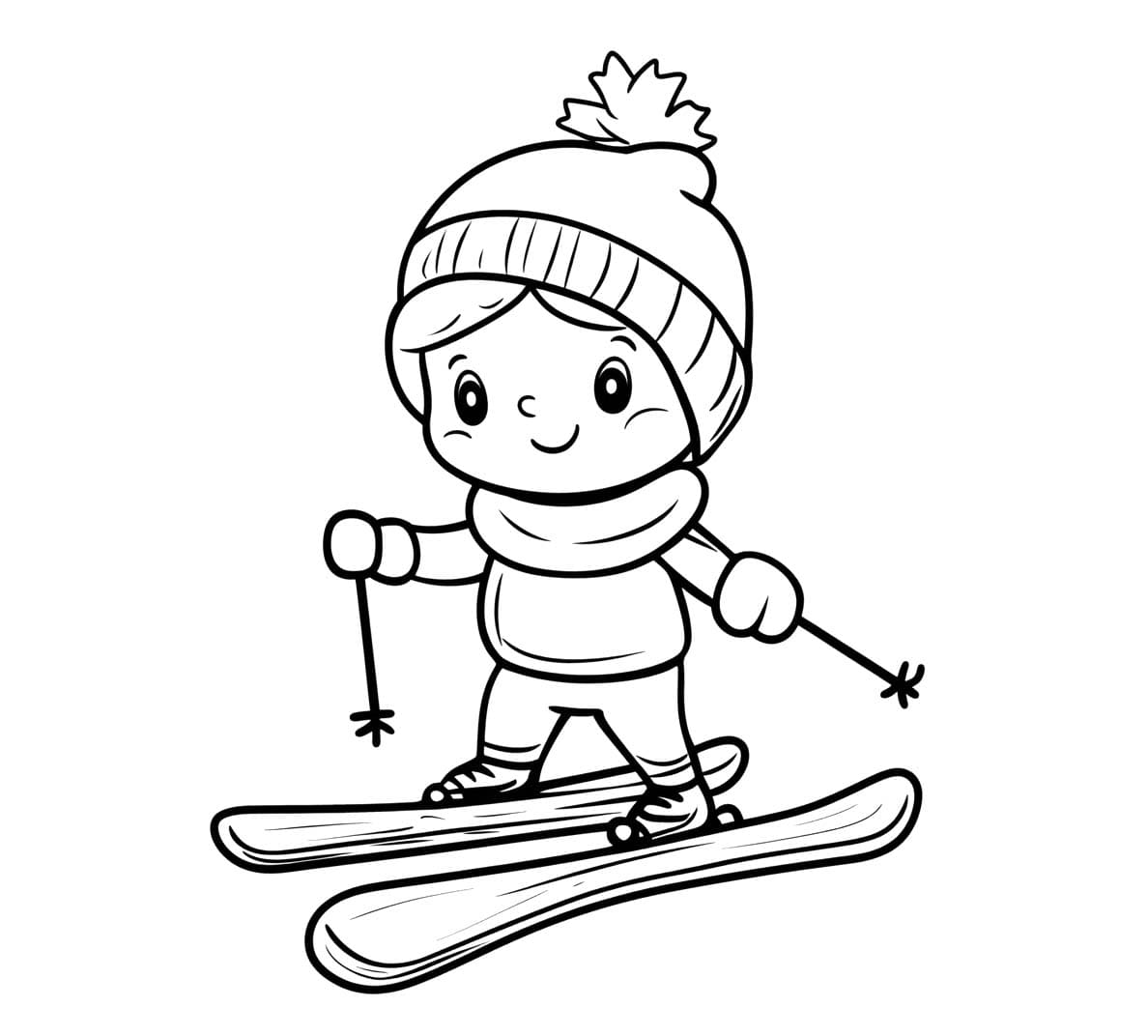 Coloriage Ski imprimable gratuite