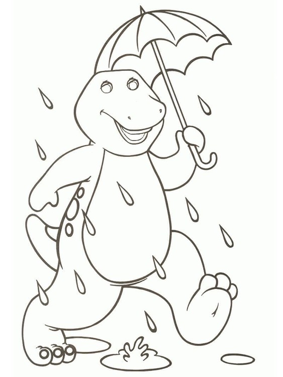 Coloriage Très basique Barney et ses amis