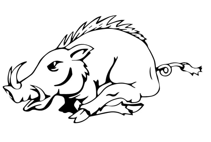 Coloriage Très simple Sanglier