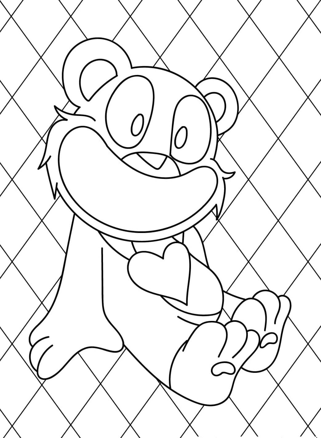 Coloriage Bobby BearHug basique chez les enfants