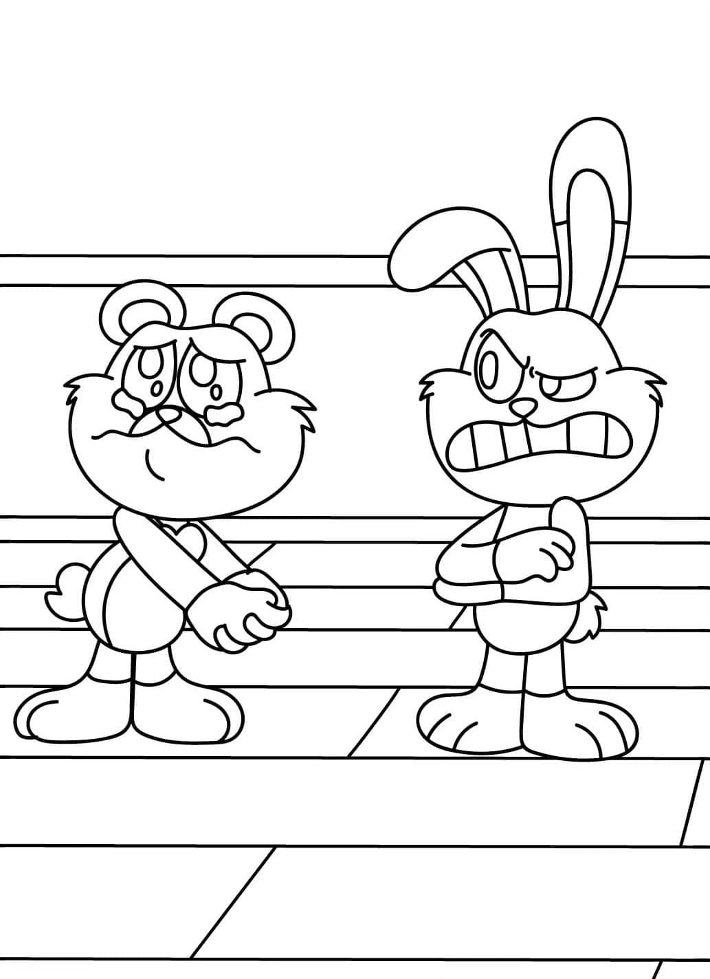Coloriage Bobby BearHug facile chez les enfants