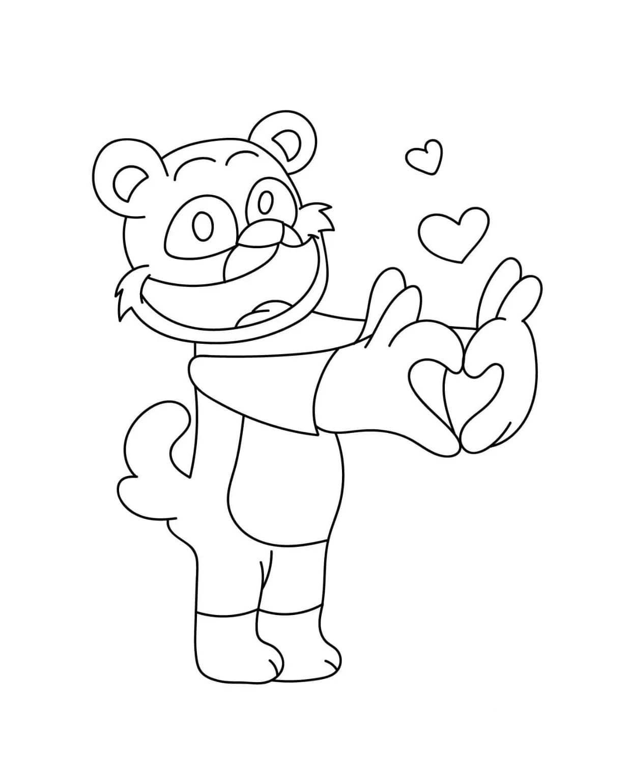 Coloriage Bobby BearHug imprimable simple