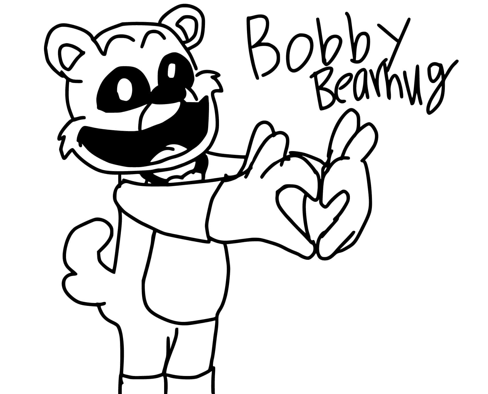 Coloriage Bobby BearHug simple chez les enfants