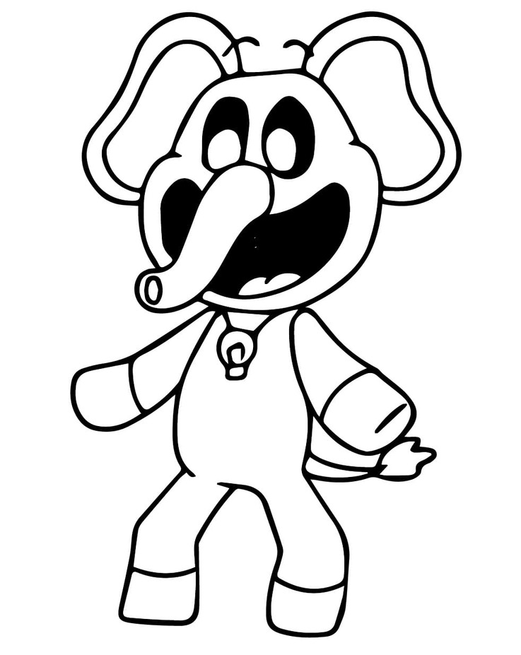 Coloriage Bubba Bubbaphant basique chez les enfants
