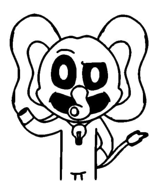 Coloriage Bubba Bubbaphant facile imprimable
