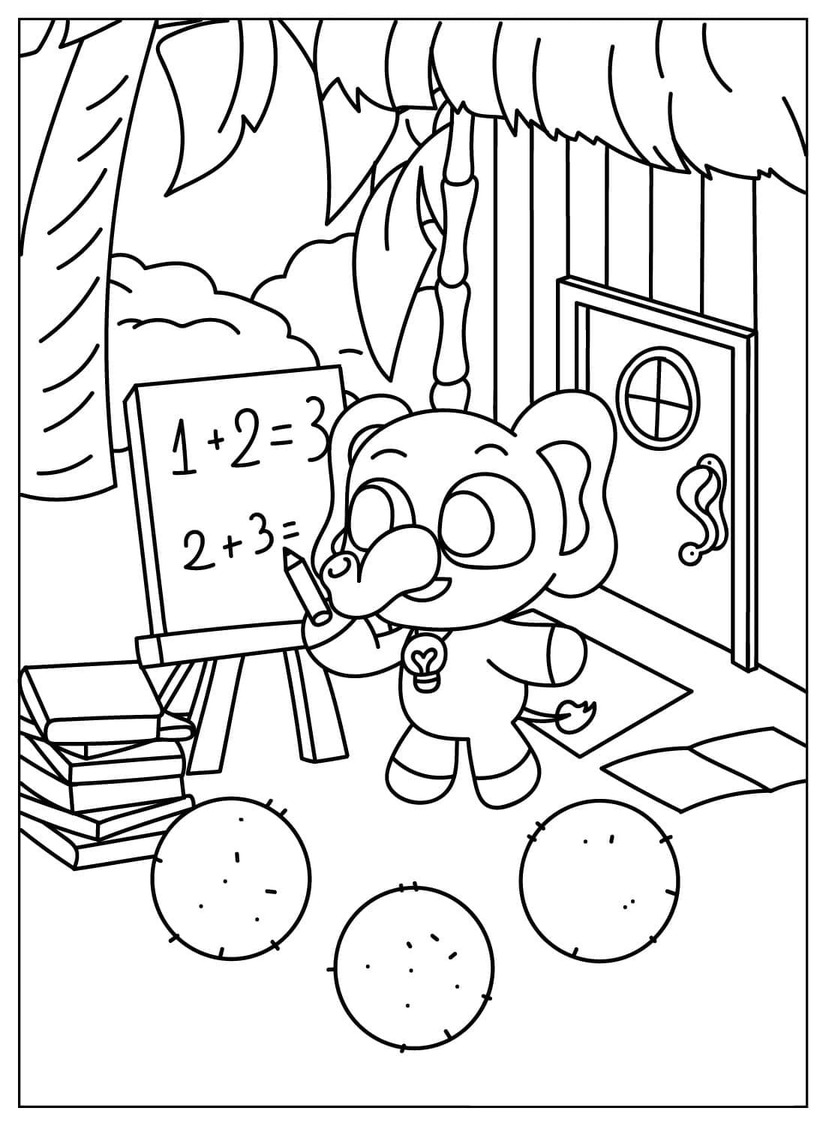 Coloriage Bubba Bubbaphant simple imprimable
