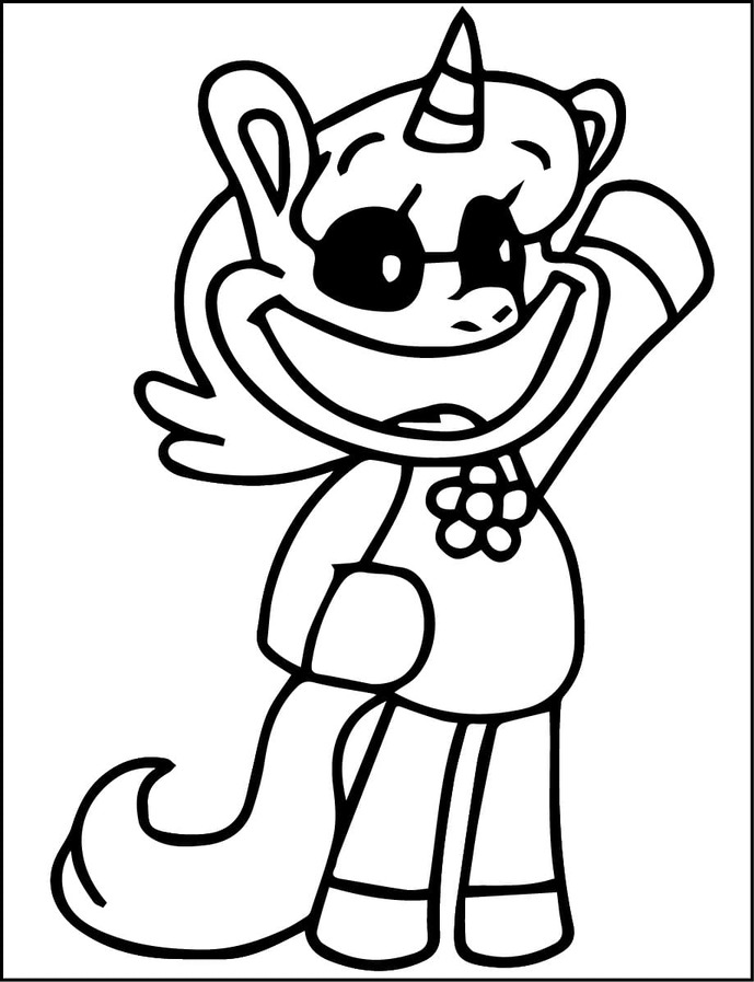 Coloriage CraftyCorn basique chez les enfants