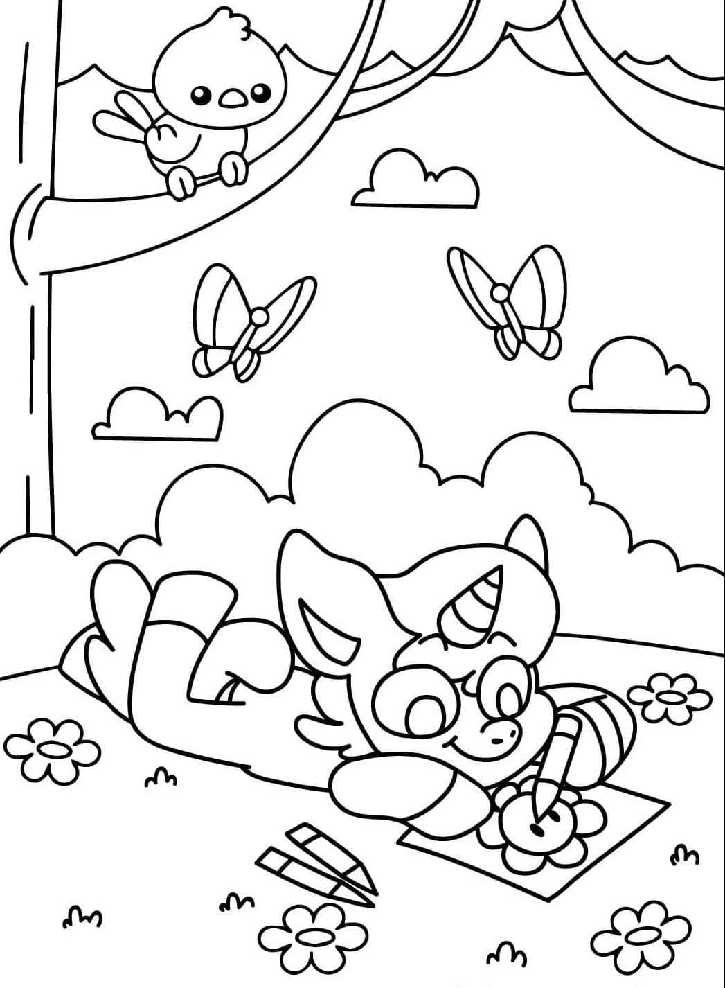 Coloriage CraftyCorn facile gratuite
